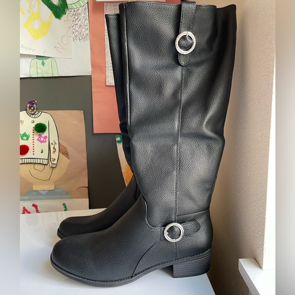 Nautica black tall boots